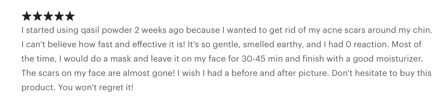 All natural Qasil Cleanser & Exfoliater